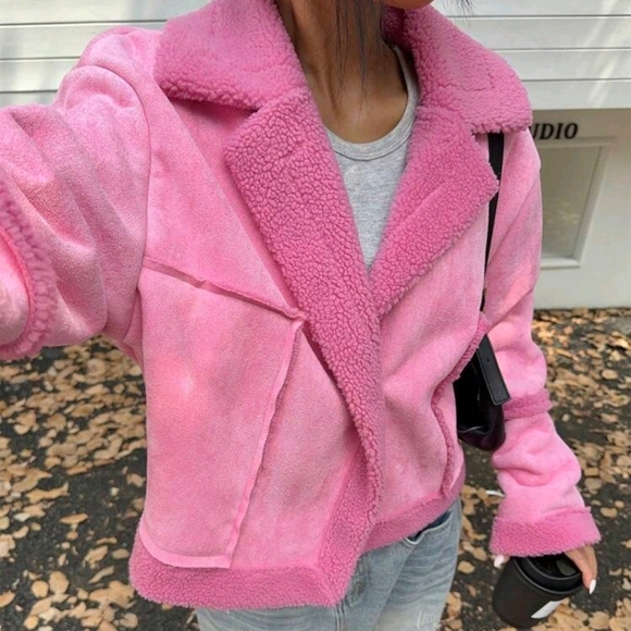 Jackets & Blazers - Women Plain Color Single-Breasted Fleece Casual All-Match Long Sleeve Jacket